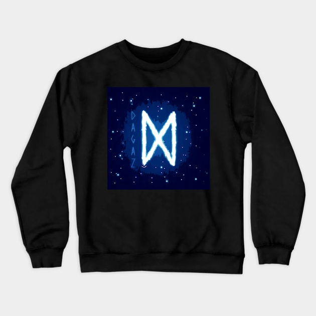 Dagaz Rune Crewneck Sweatshirt by Toppers